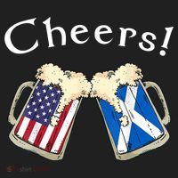 American Scottish Patriot US Flag Beer Drinks Scotland Grown Golf Towel thumb 3