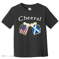 American Scottish Patriot US Flag Beer Drinks Scotland Grown Toddler T-Shirt thumb 0