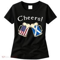 American Scottish Patriot US Flag Beer Drinks Scotland Grown Women's T-Shirt thumb 0