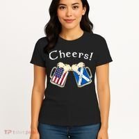 American Scottish Patriot US Flag Beer Drinks Scotland Grown Women's T-Shirt thumb 4