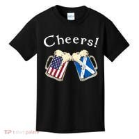 American Scottish Patriot US Flag Beer Drinks Scotland Grown Kids T-Shirt thumb 0