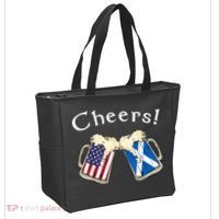 American Scottish Patriot US Flag Beer Drinks Scotland Grown Tote Bag thumb 2