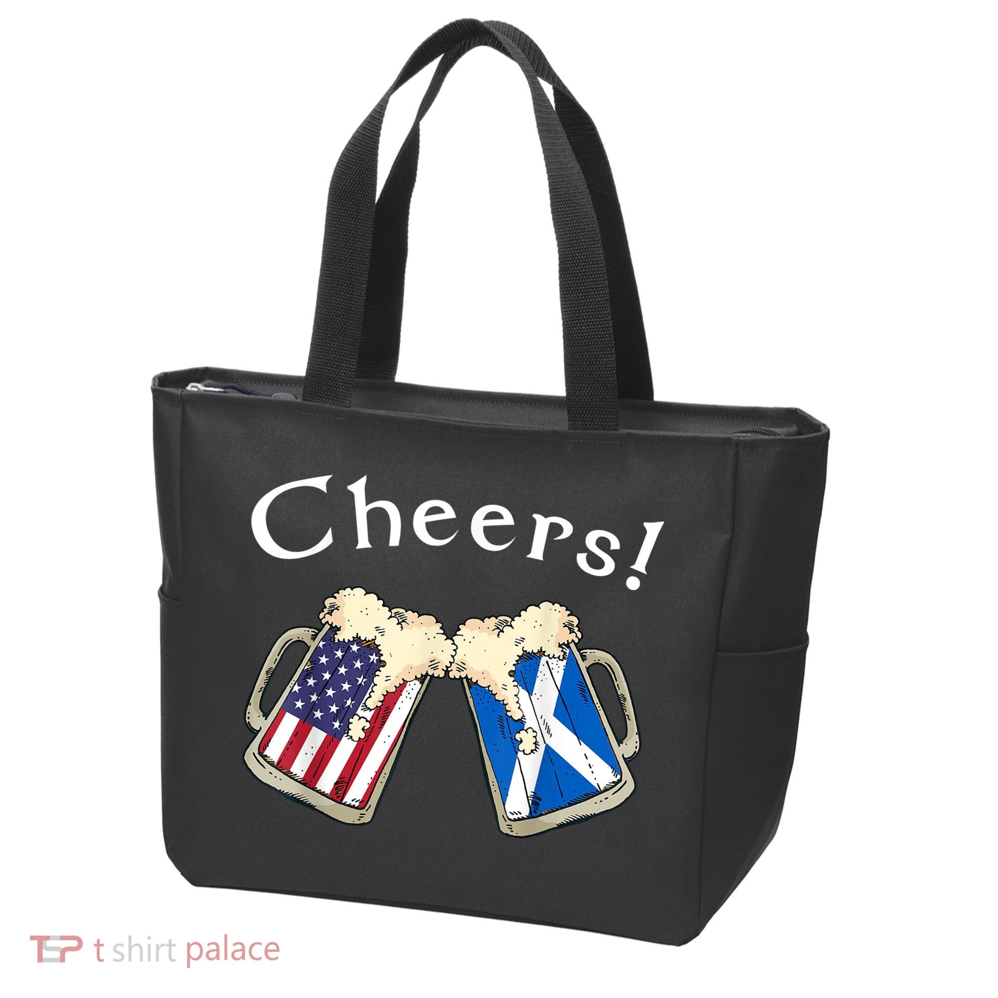 American Scottish Patriot US Flag Beer Drinks Scotland Grown Tote Bag