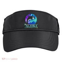 Alaska State Pride Alaska Northern Lights Alaskan Orca Whale Adult Drive Performance Visor thumb 0