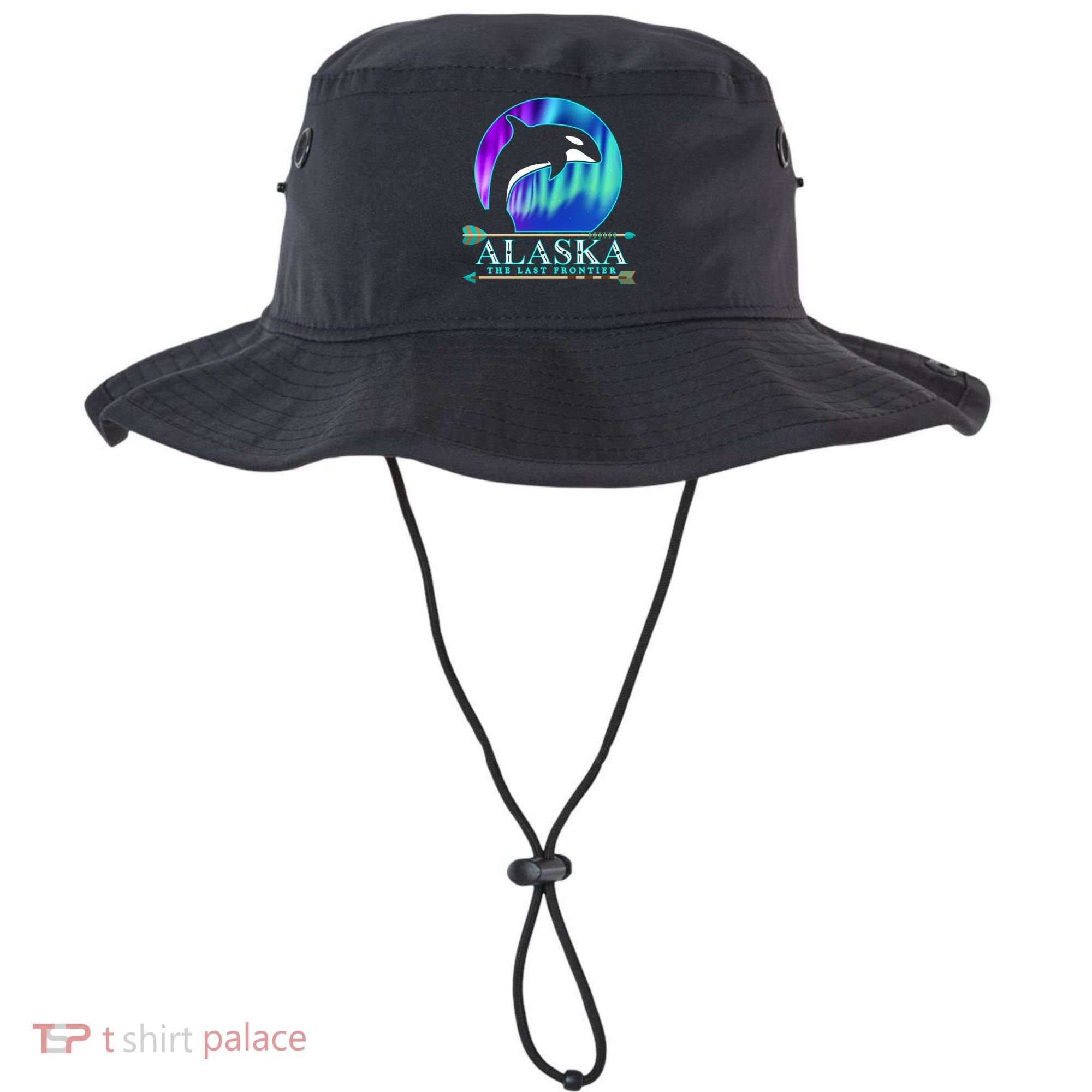 Alaska State Pride Alaska Northern Lights Alaskan Orca Whale Bucket Hat