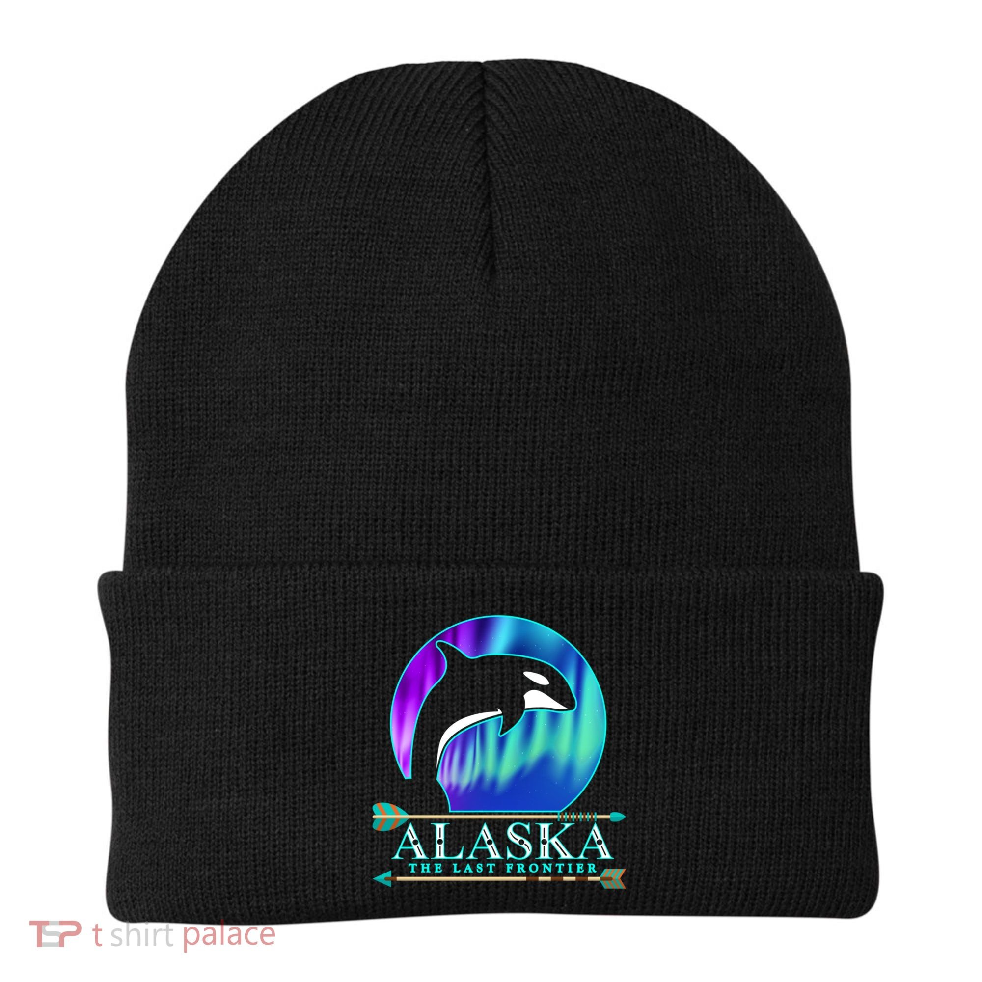 Alaska State Pride Alaska Northern Lights Alaskan Orca Whale Beanie