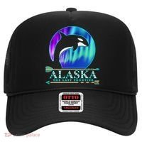 Alaska State Pride Alaska Northern Lights Alaskan Orca Whale Hat thumb 0