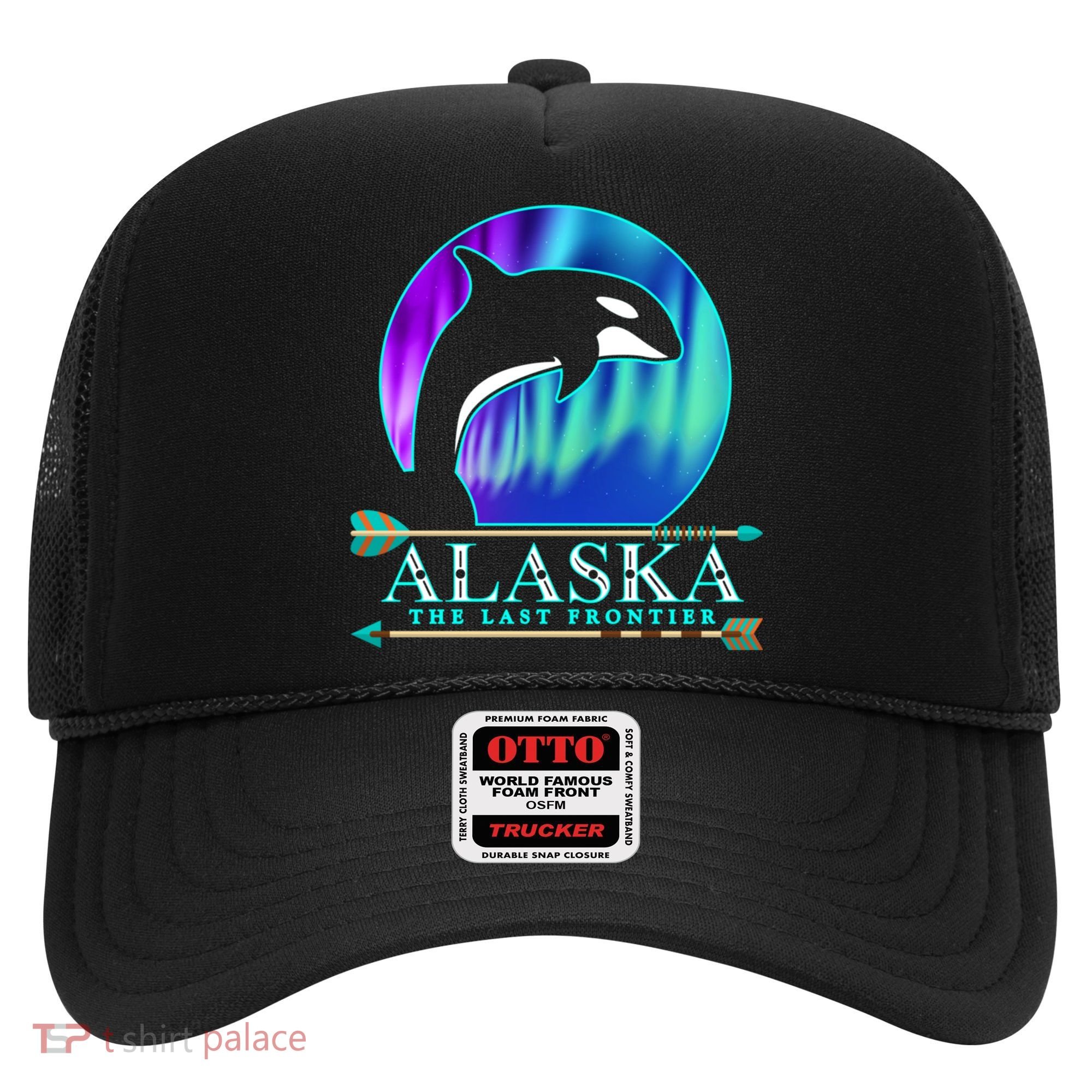 Alaska State Pride Alaska Northern Lights Alaskan Orca Whale Hat