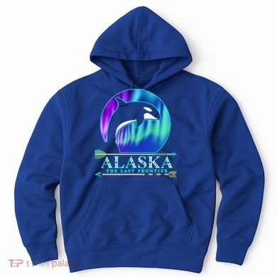 Alaska State Pride Alaska Northern Lights Alaskan Orca Whale Hoodie