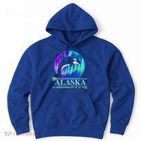 Alaska State Pride Alaska Northern Lights Alaskan Orca Whale Hoodie thumb 0