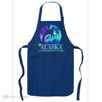 Alaska State Pride Alaska Northern Lights Alaskan Orca Whale Apron thumb 0