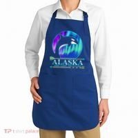 Alaska State Pride Alaska Northern Lights Alaskan Orca Whale Apron thumb 2