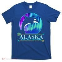 Alaska State Pride Alaska Northern Lights Alaskan Orca Whale T-Shirt thumb 0