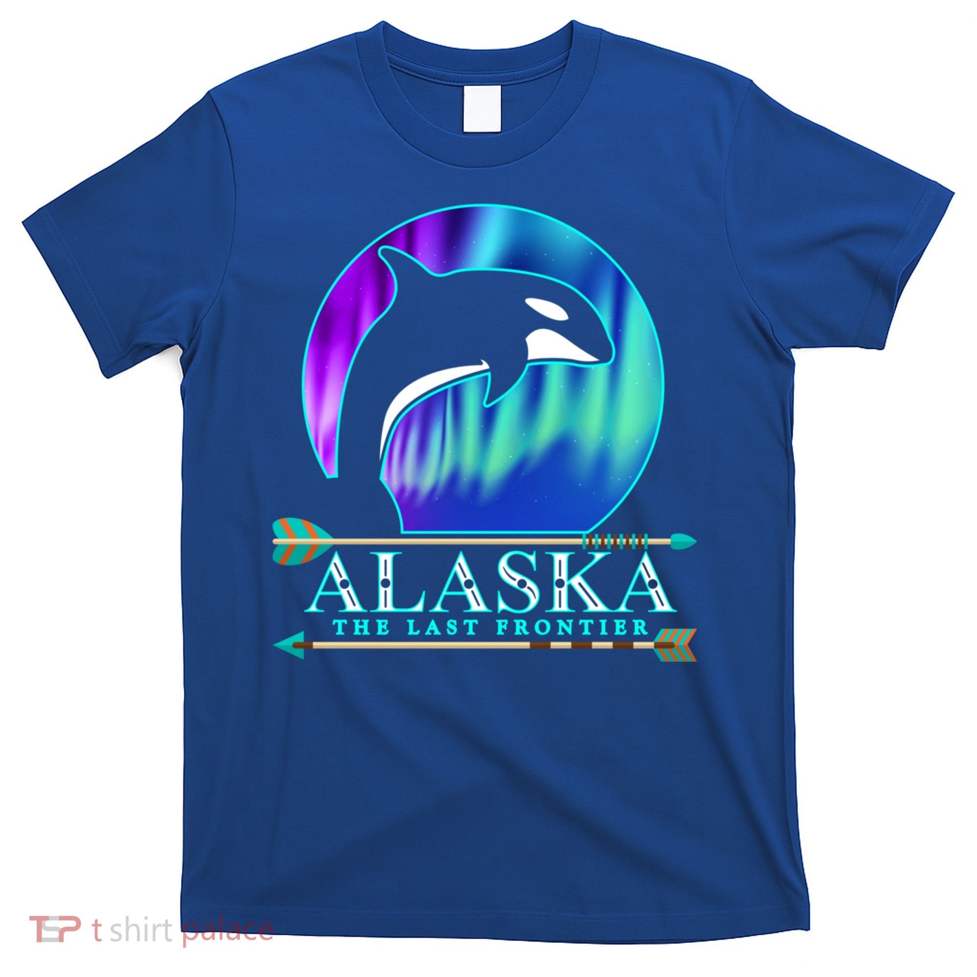 Alaska State Pride Alaska Northern Lights Alaskan Orca Whale T-Shirt