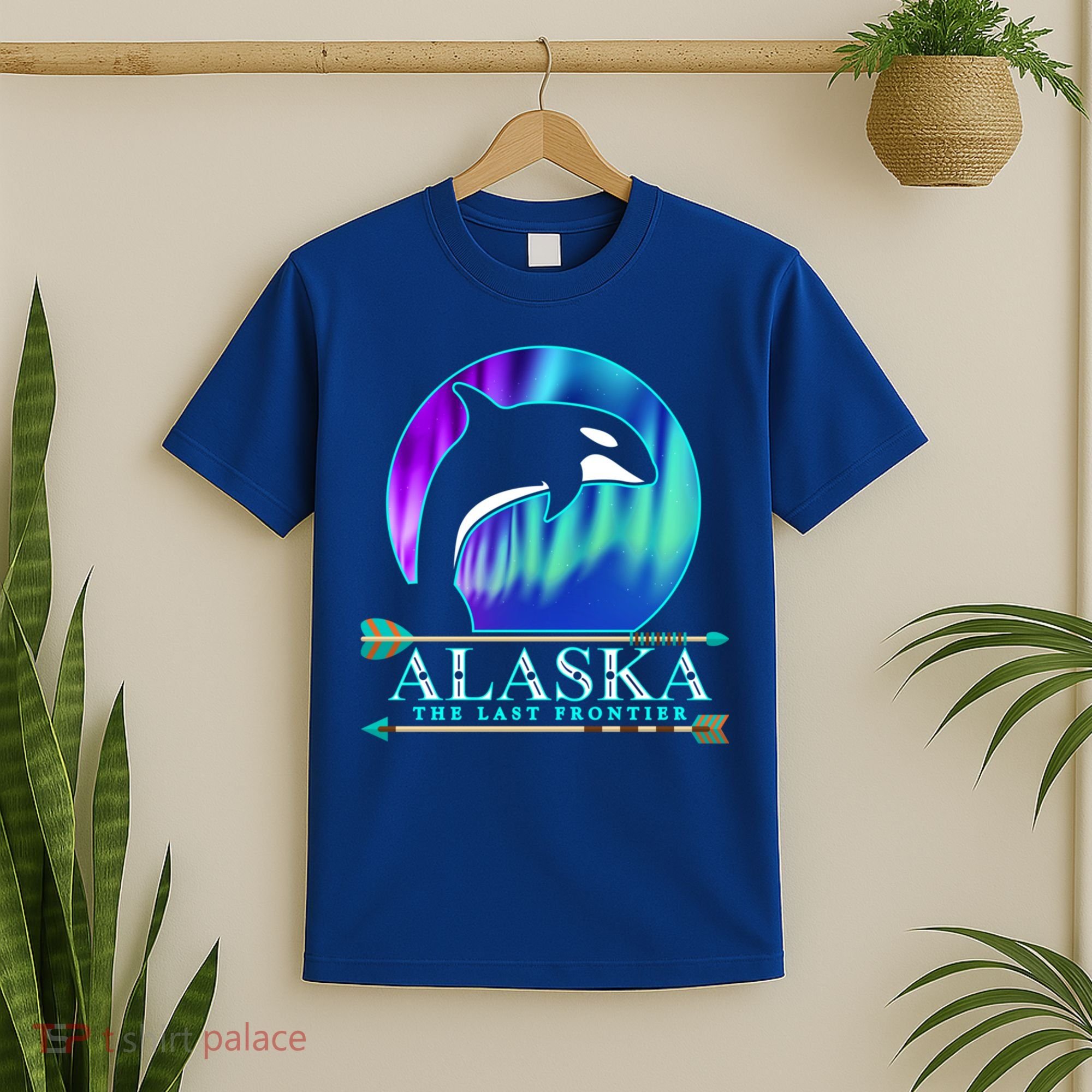 Alaska State Pride Alaska Northern Lights Alaskan Orca Whale T-Shirt