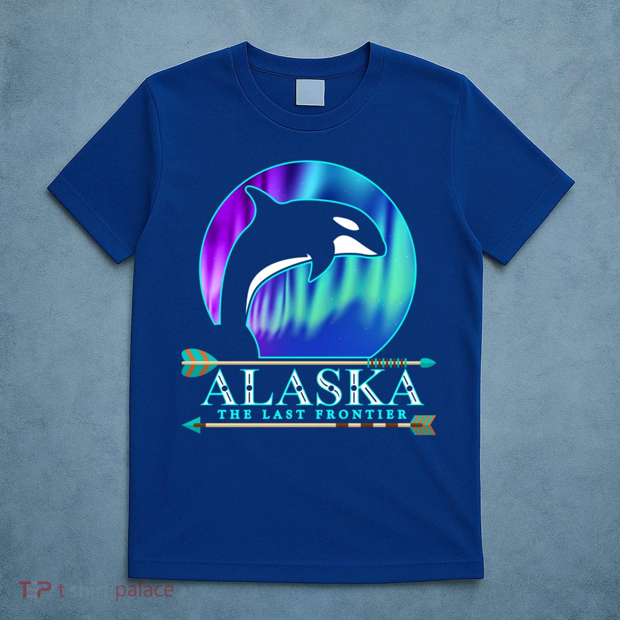 Alaska State Pride Alaska Northern Lights Alaskan Orca Whale T-Shirt