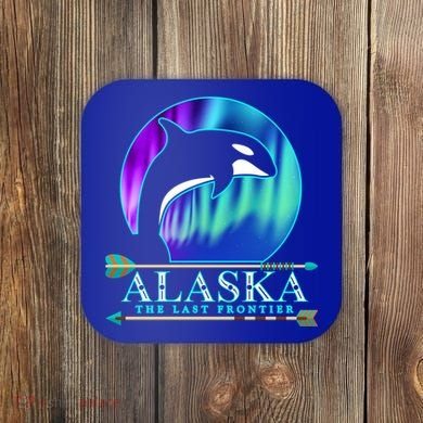 Alaska State Pride Alaska Northern Lights Alaskan Orca Whale Coaster