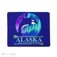 Alaska State Pride Alaska Northern Lights Alaskan Orca Whale Mousepad thumb 0