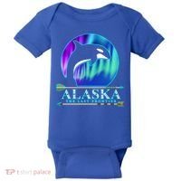 Alaska State Pride Alaska Northern Lights Alaskan Orca Whale Baby Bodysuit thumb 0