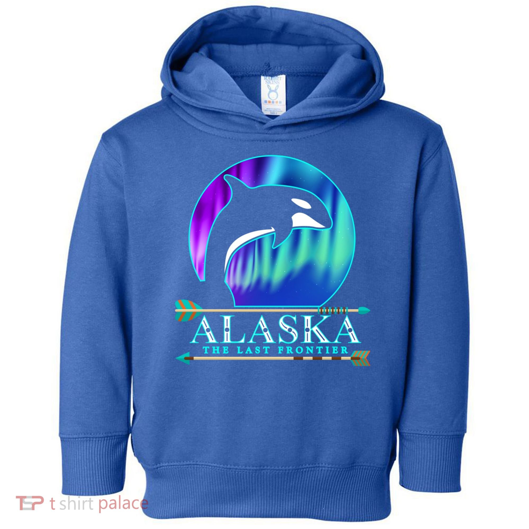 Alaska State Pride Alaska Northern Lights Alaskan Orca Whale Toddler Hoodie