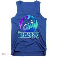 Alaska State Pride Alaska Northern Lights Alaskan Orca Whale Tank Top thumb 0