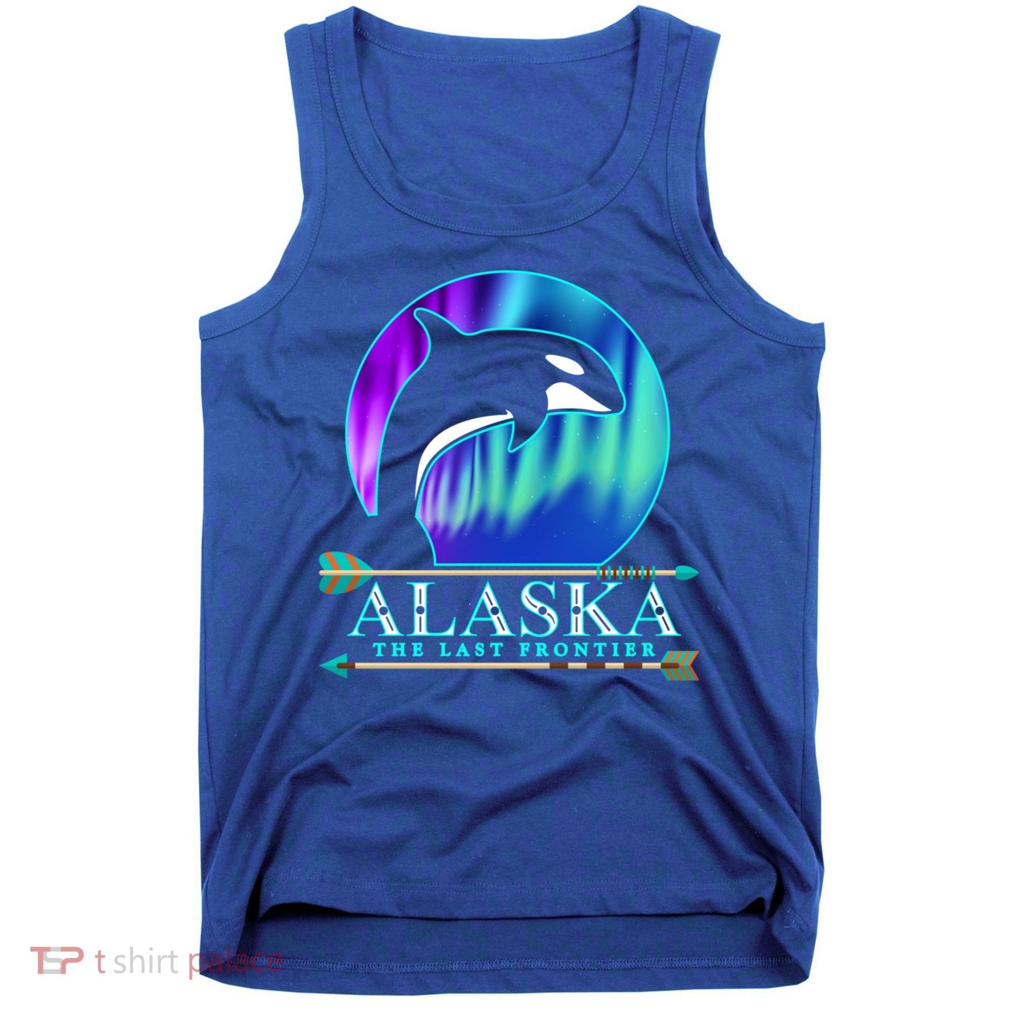 Alaska State Pride Alaska Northern Lights Alaskan Orca Whale Tank Top