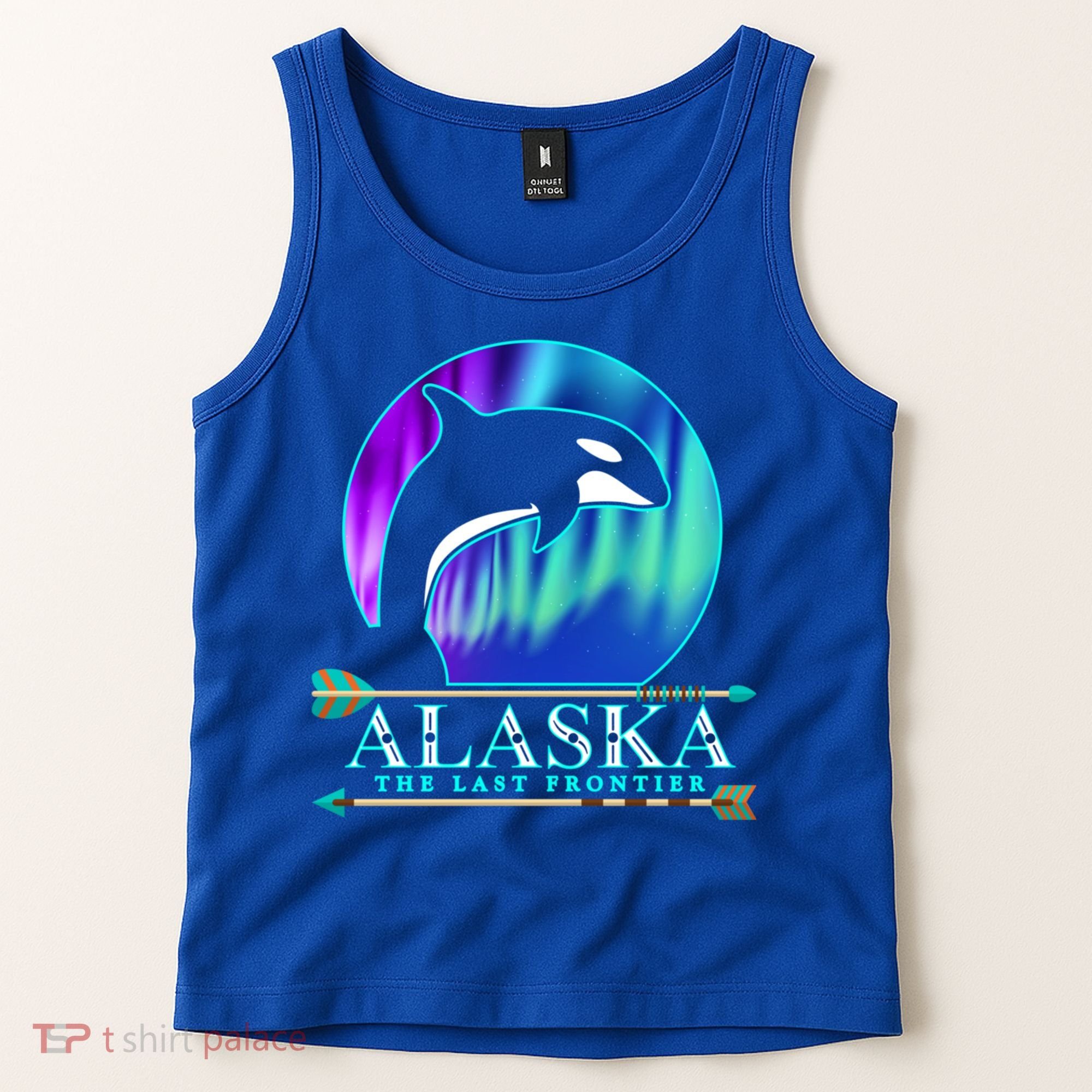 Alaska State Pride Alaska Northern Lights Alaskan Orca Whale Tank Top