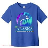 Alaska State Pride Alaska Northern Lights Alaskan Orca Whale Toddler T-Shirt thumb 0