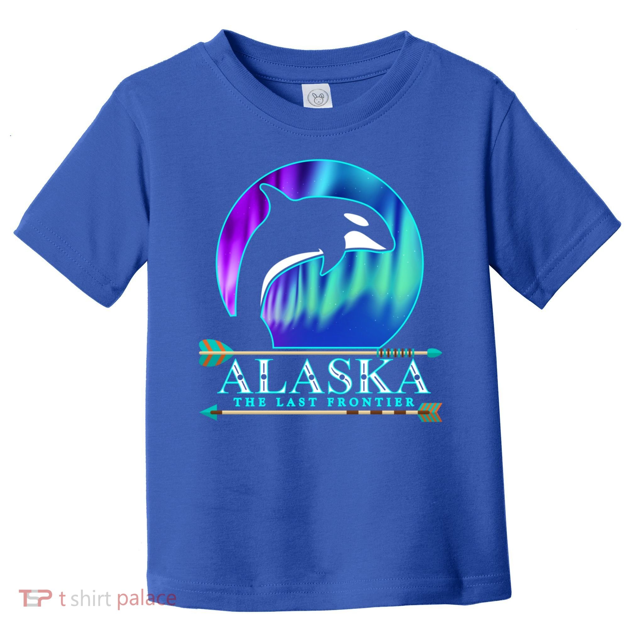 Alaska State Pride Alaska Northern Lights Alaskan Orca Whale Toddler T-Shirt