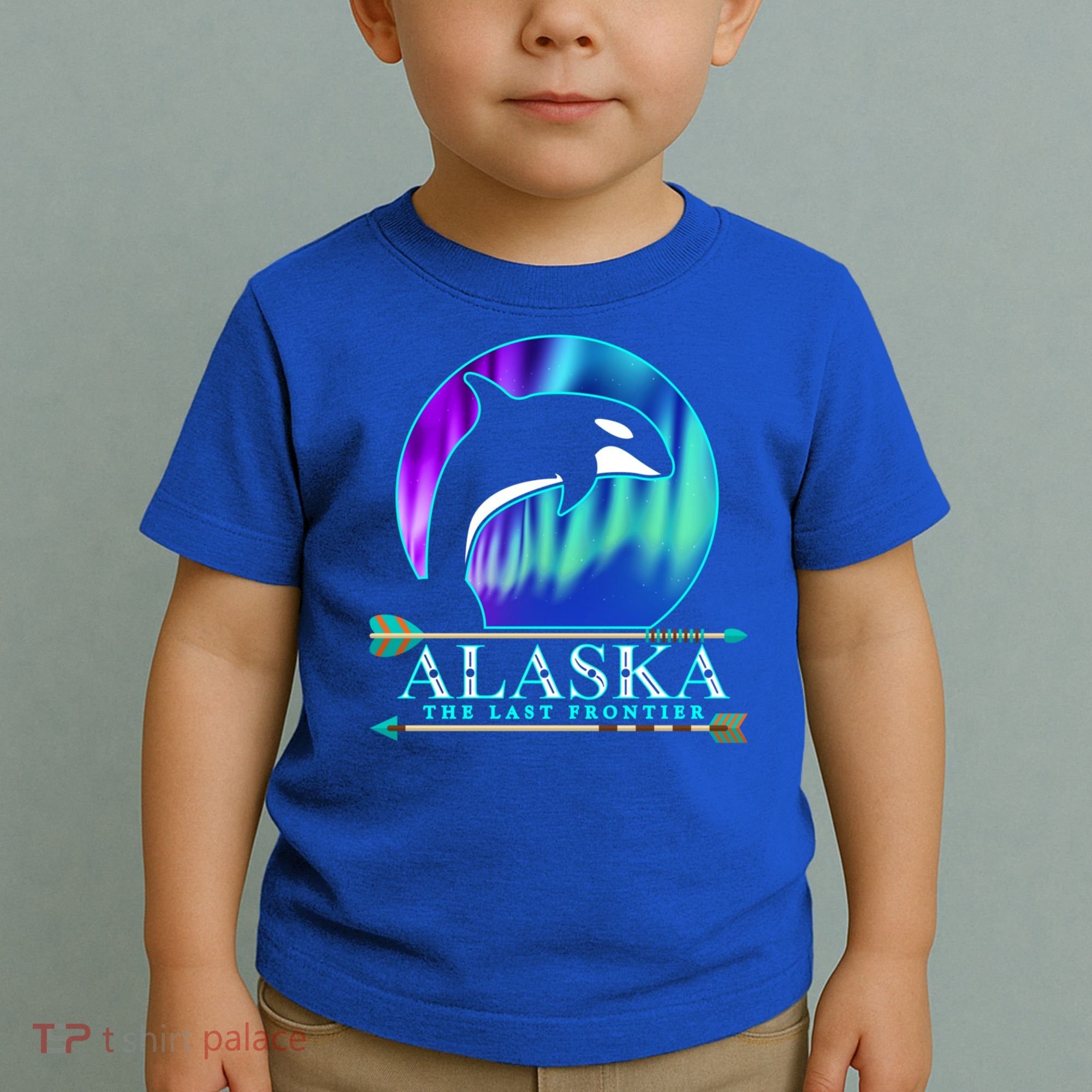 Alaska State Pride Alaska Northern Lights Alaskan Orca Whale Toddler T-Shirt