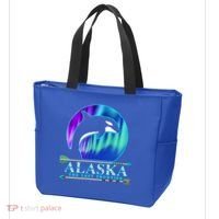 Alaska State Pride Alaska Northern Lights Alaskan Orca Whale Tote Bag thumb 3