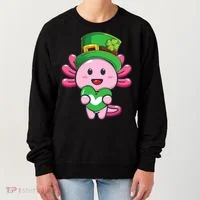 Axolotl Saint Patricks Day Axolotl St Patrick Women's Sweatshirt thumb 0