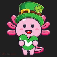 Axolotl Saint Patricks Day Axolotl St Patrick Women's Sweatshirt thumb 2