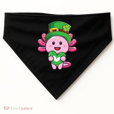 Axolotl Saint Patricks Day Axolotl St Patrick USA-Made Doggie Bandana