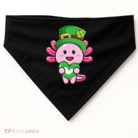 Axolotl Saint Patricks Day Axolotl St Patrick USA-Made Doggie Bandana thumb 0