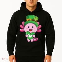 Axolotl Saint Patricks Day Axolotl St Patrick Hoodie thumb 2