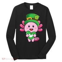 Axolotl Saint Patricks Day Axolotl St Patrick Long Sleeve Shirt thumb 0