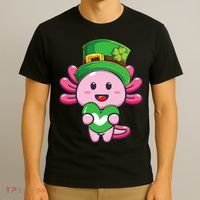Axolotl Saint Patricks Day Axolotl St Patrick T-Shirt thumb 3