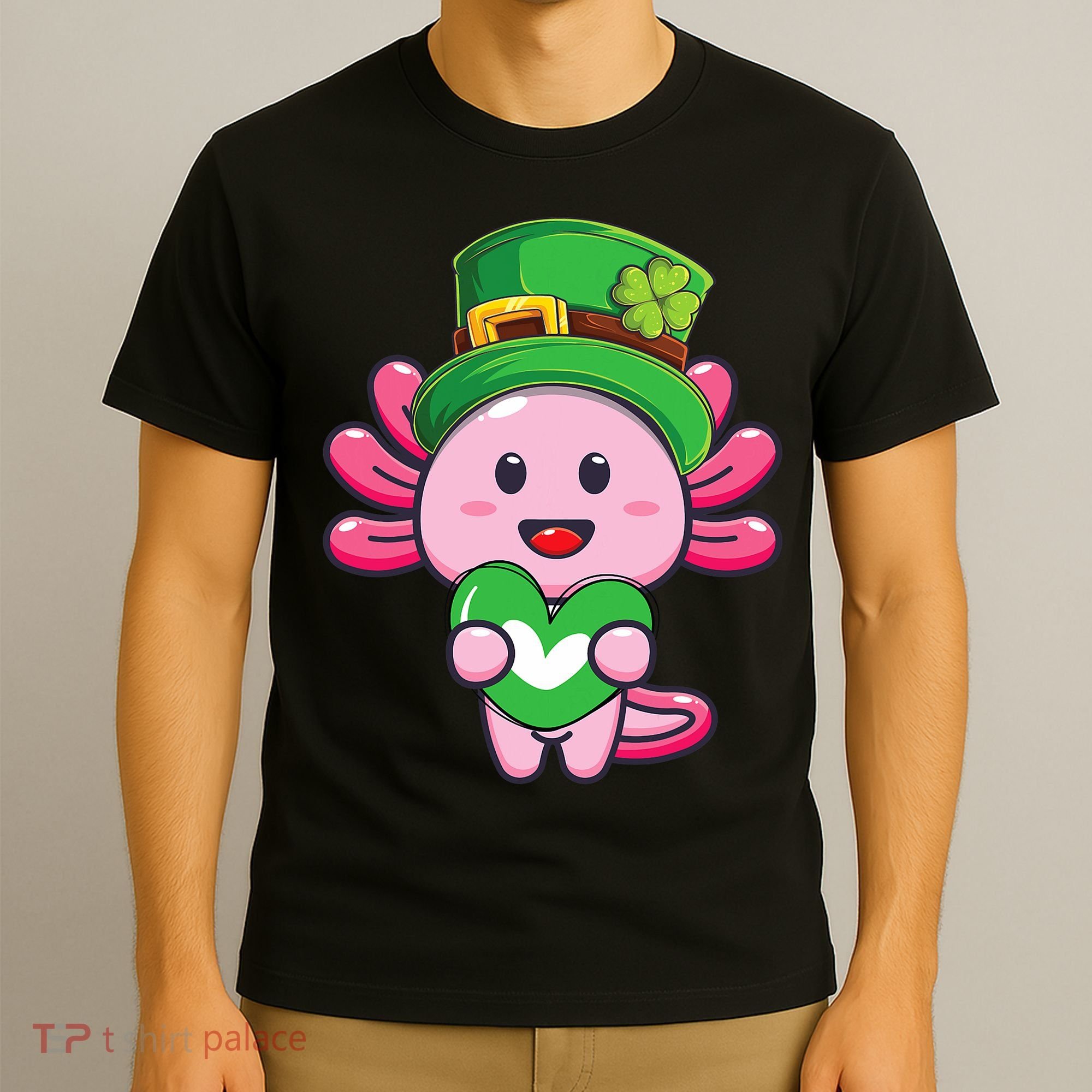 Axolotl Saint Patricks Day Axolotl St Patrick T-Shirt
