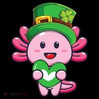 Axolotl Saint Patricks Day Axolotl St Patrick T-Shirt thumb 7