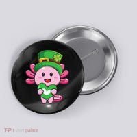 Axolotl Saint Patricks Day Axolotl St Patrick Button thumb 0