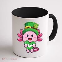 Axolotl Saint Patricks Day Axolotl St Patrick Coffee Mug thumb 1