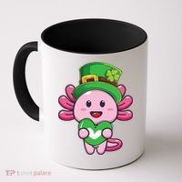 Axolotl Saint Patricks Day Axolotl St Patrick Coffee Mug thumb 0