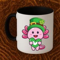 Axolotl Saint Patricks Day Axolotl St Patrick Coffee Mug thumb 2