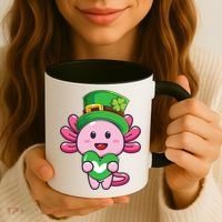 Axolotl Saint Patricks Day Axolotl St Patrick Coffee Mug thumb 3