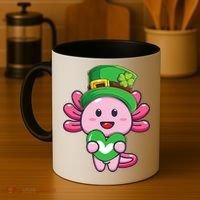 Axolotl Saint Patricks Day Axolotl St Patrick Coffee Mug thumb 4