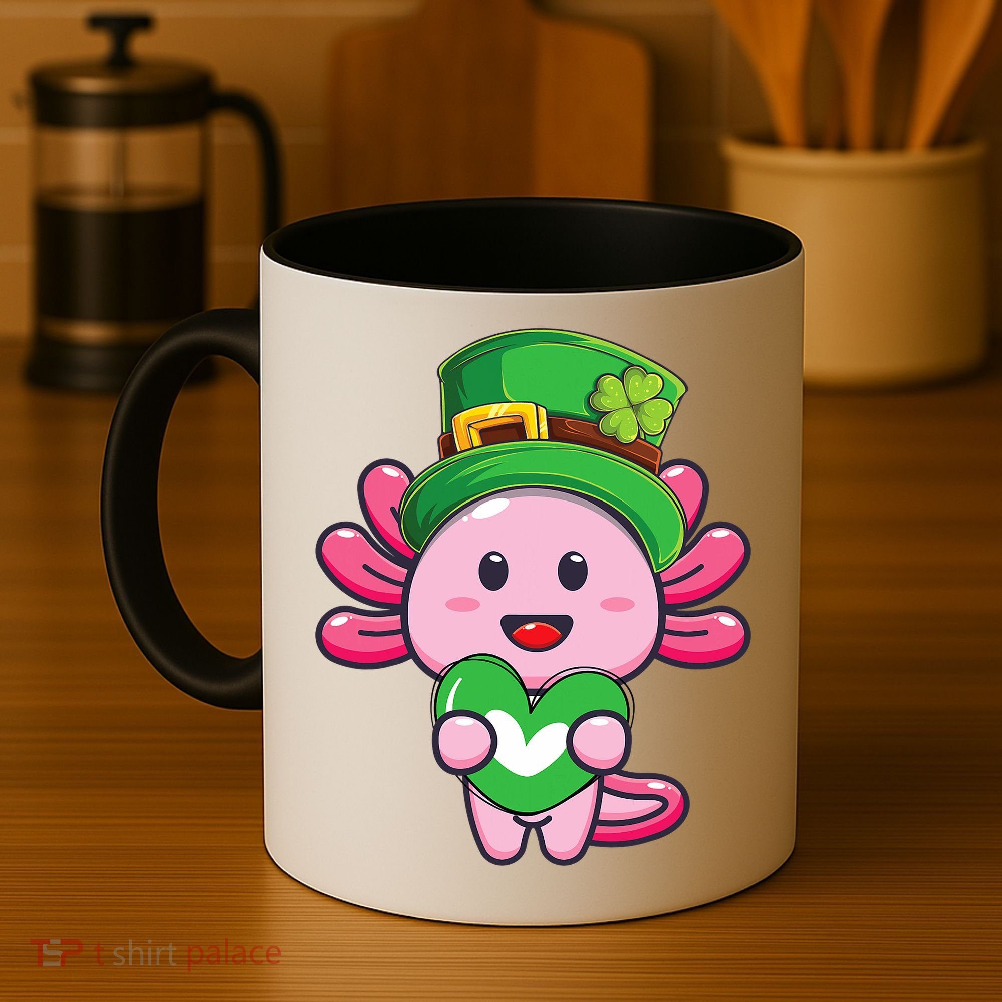 Axolotl Saint Patricks Day Axolotl St Patrick Coffee Mug