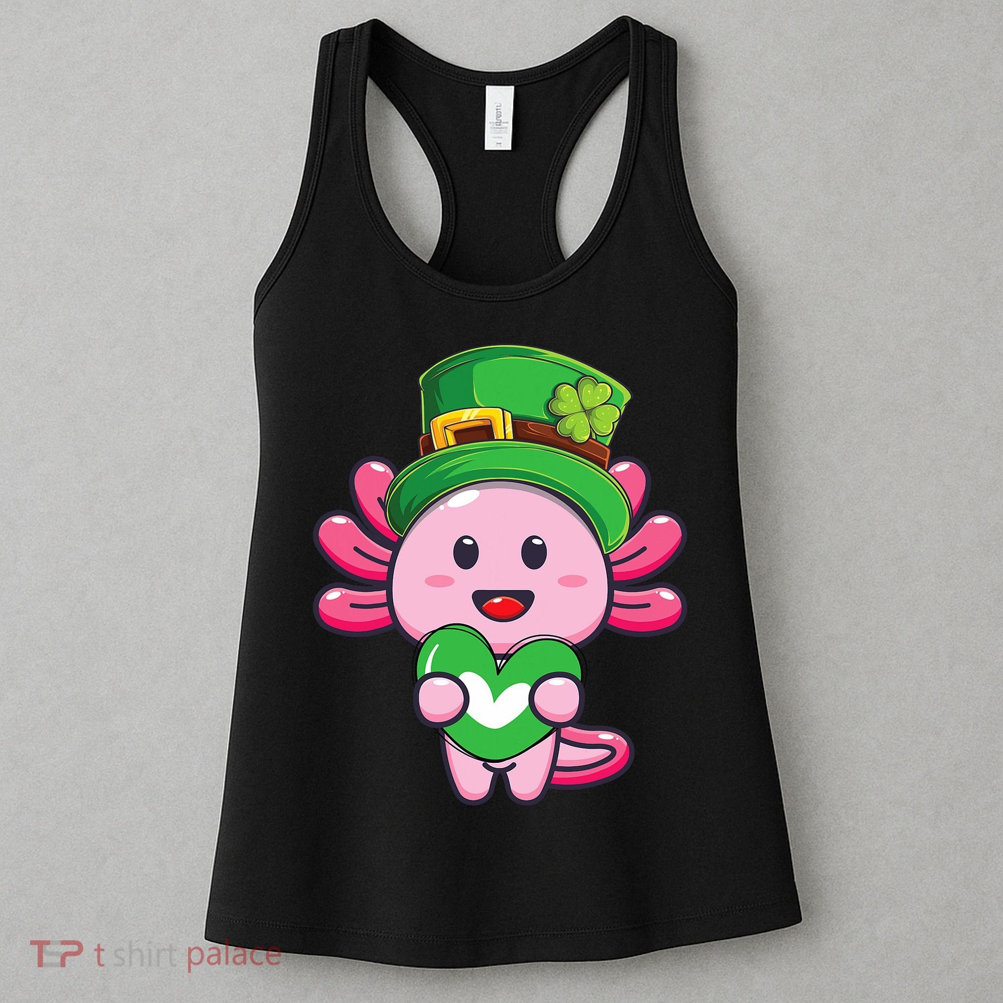 Axolotl Saint Patricks Day Axolotl St Patrick Women's Tank Top