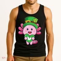 Axolotl Saint Patricks Day Axolotl St Patrick Tank Top thumb 3