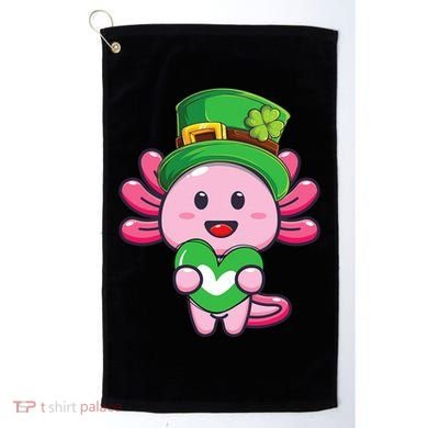 Axolotl Saint Patricks Day Axolotl St Patrick Golf Towel